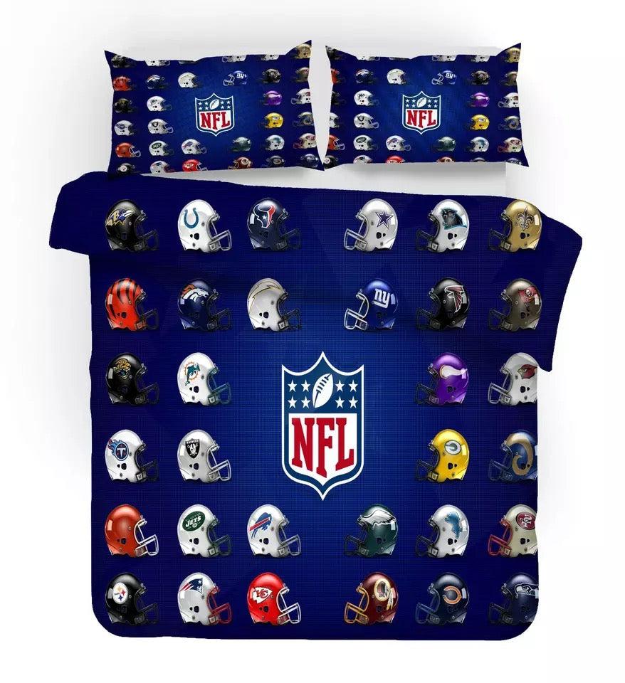 NFL Team Logo Duvet Cover Quilt Cover Pillowcase Bedding Set Home Bedroom Decor