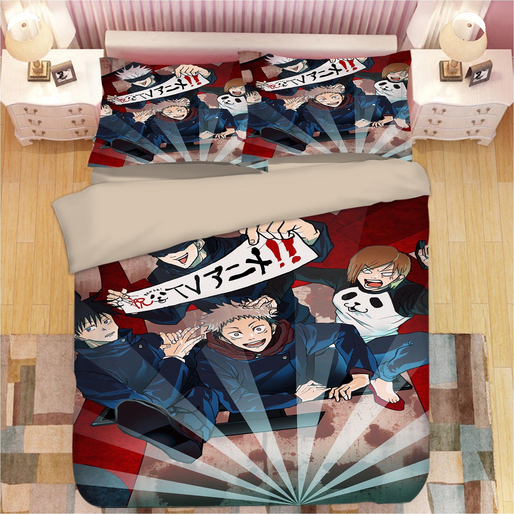 Jujutsu Kaisen #3 Duvet Cover Quilt Cover Pillowcase Bedding Set Home Bedroom Decor