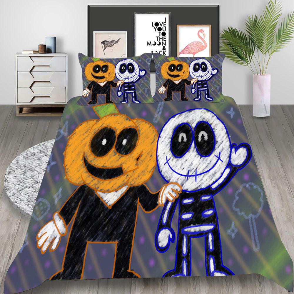 Friday Night Funkin Skid and Pump #3 Duvet Cover Quilt Cover Pillowcase Bedding Set