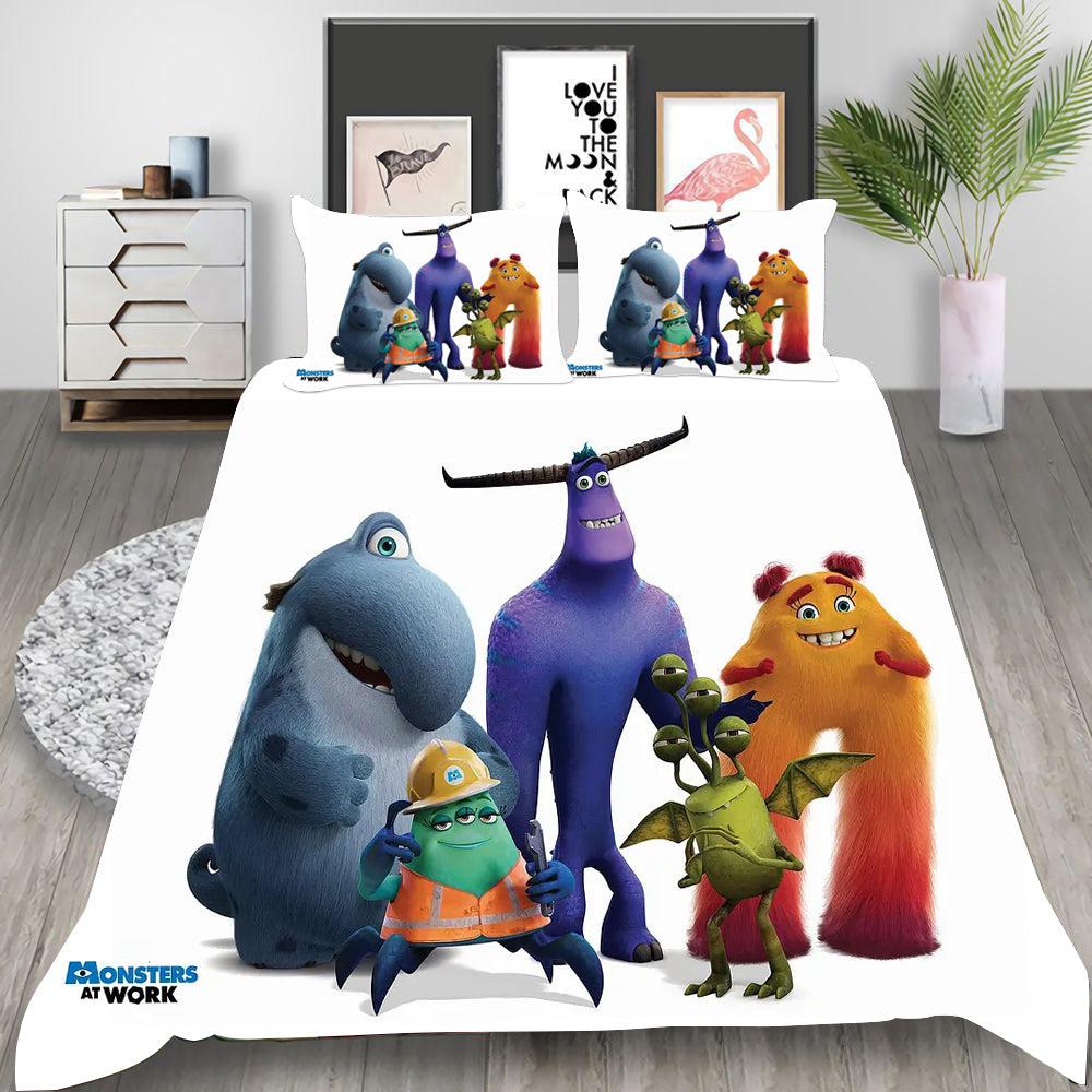 Monsters at Work #1 Duvet Cover Quilt Cover Pillowcase Bedding Set