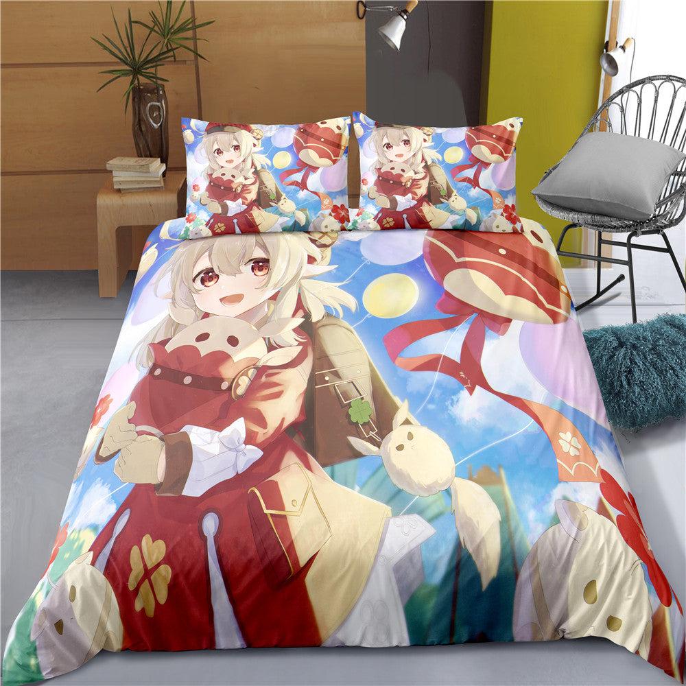 Genshin Impact #3 Duvet Cover Quilt Cover Pillowcase Bedding Set for Kids Adults