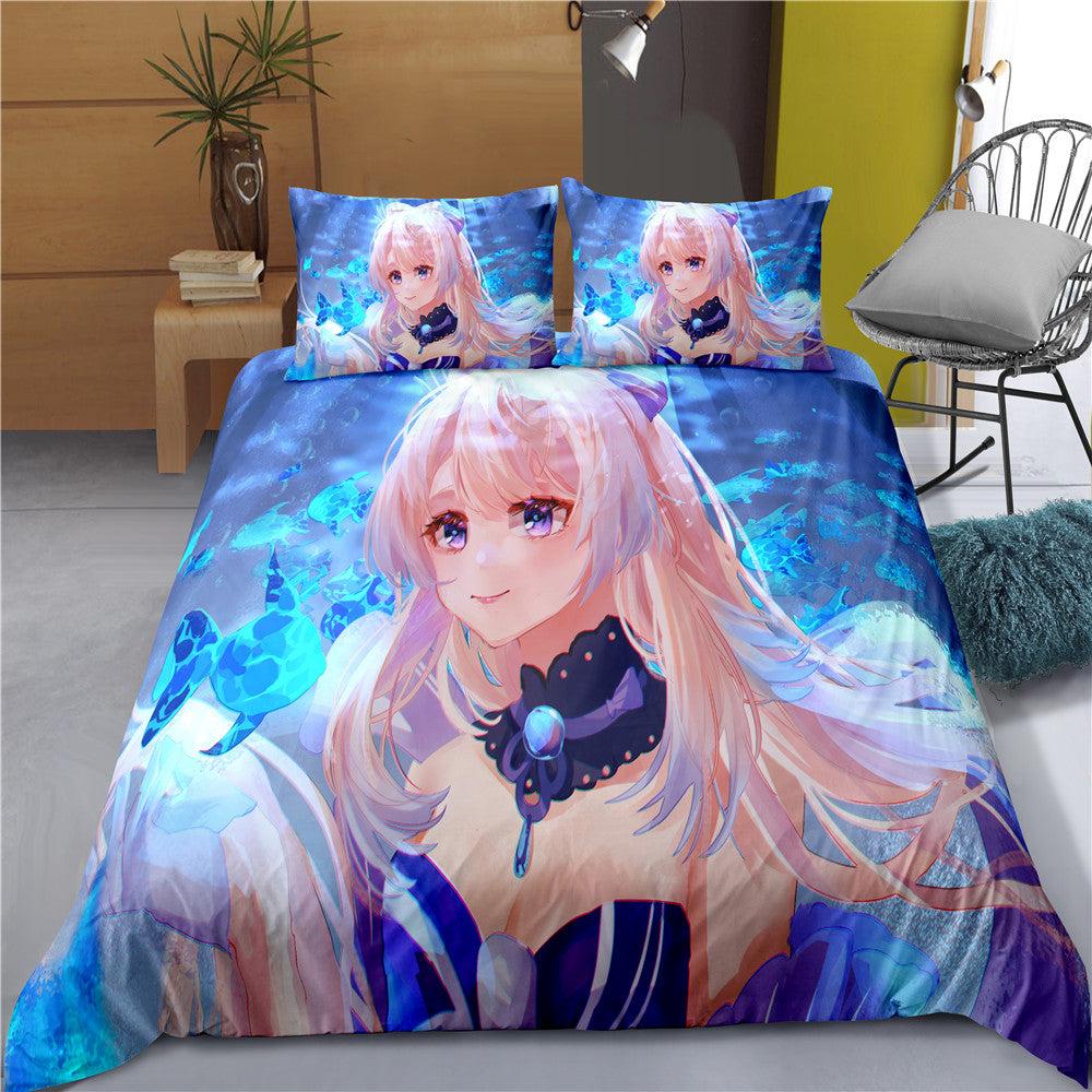 Genshin Impact #1 Duvet Cover Quilt Cover Pillowcase Bedding Set for Kids Adults