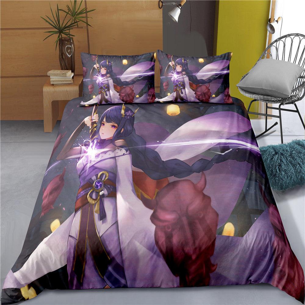 Genshin Impact #2 Duvet Cover Quilt Cover Pillowcase Bedding Set for Kids Adults