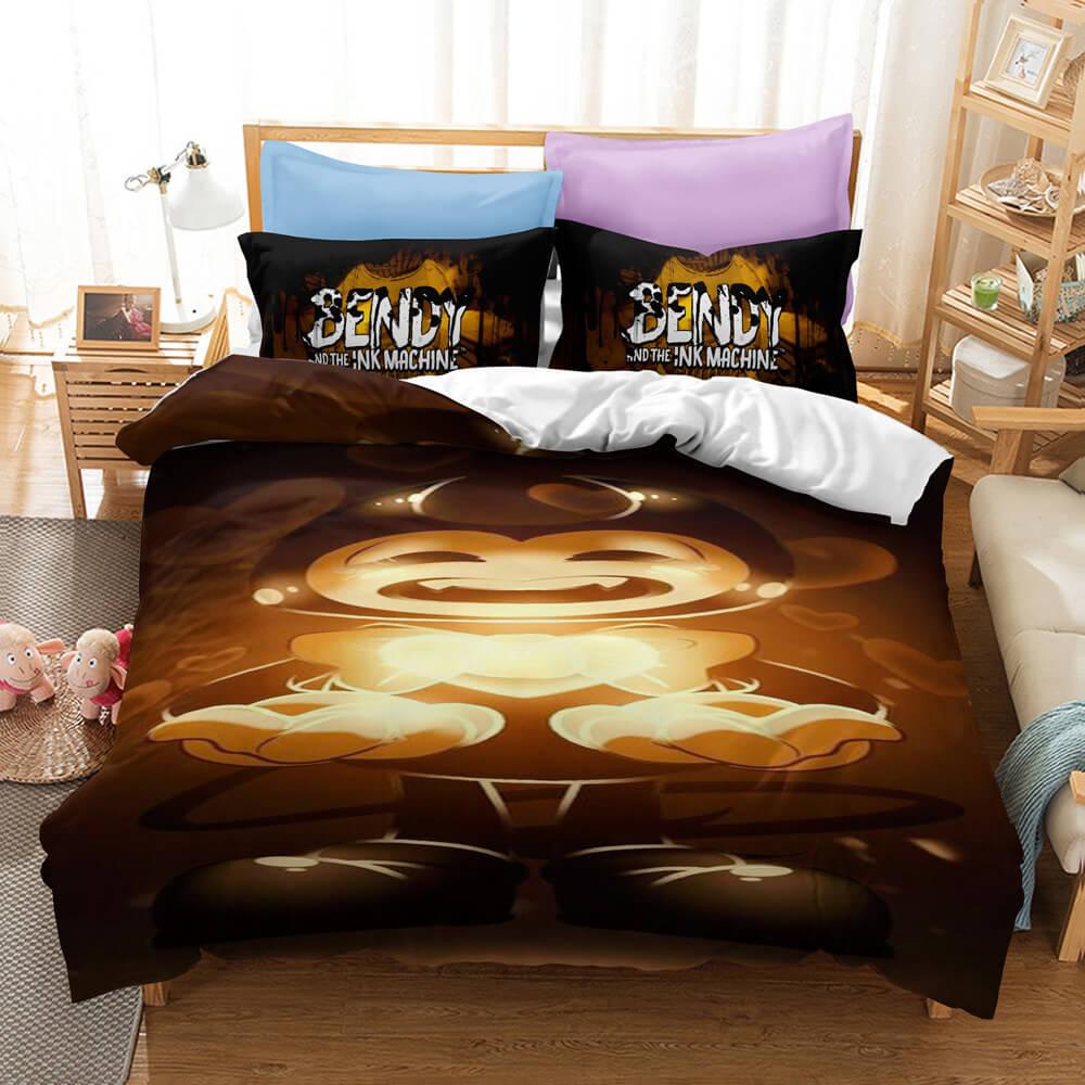 Bendy And The Ink Machine Cosplay Bedding Set Duvet Cover Bed Sheets