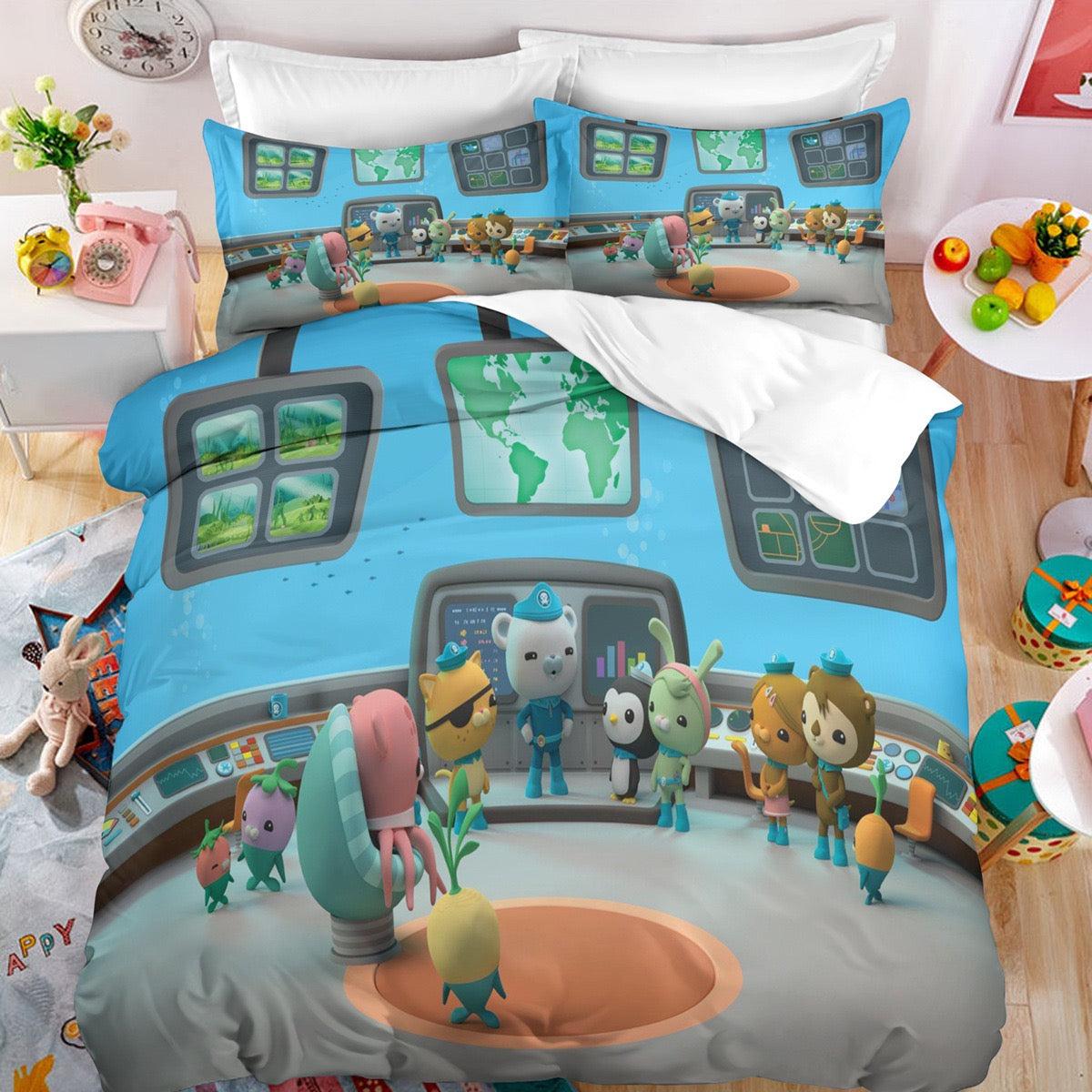 The Octonauts Barnacles #9 Duvet Cover Quilt Cover Pillowcase Bedding Set Home Decor