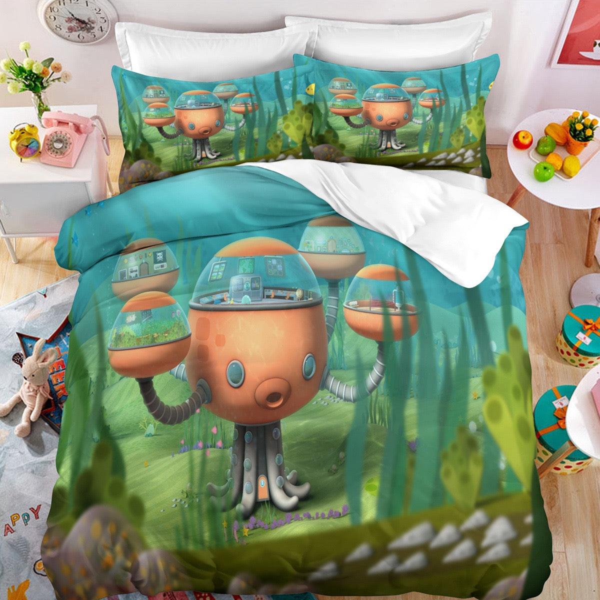 The Octonauts Barnacles #5 Duvet Cover Quilt Cover Pillowcase Bedding Set Home Decor