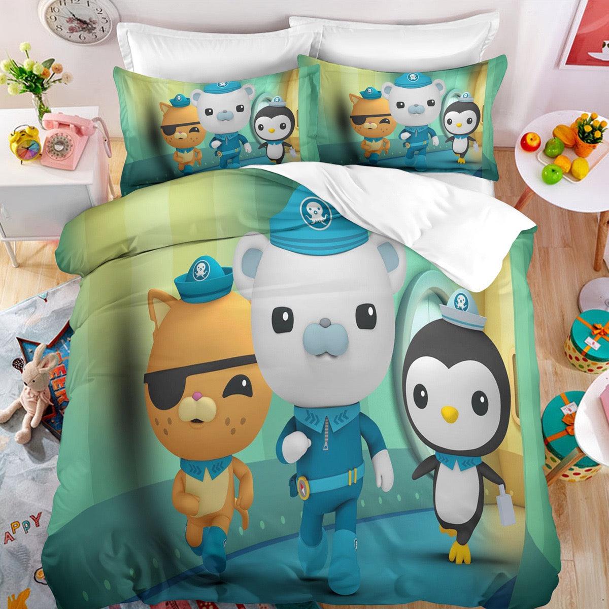 The Octonauts Barnacles #6 Duvet Cover Quilt Cover Pillowcase Bedding Set Home Decor