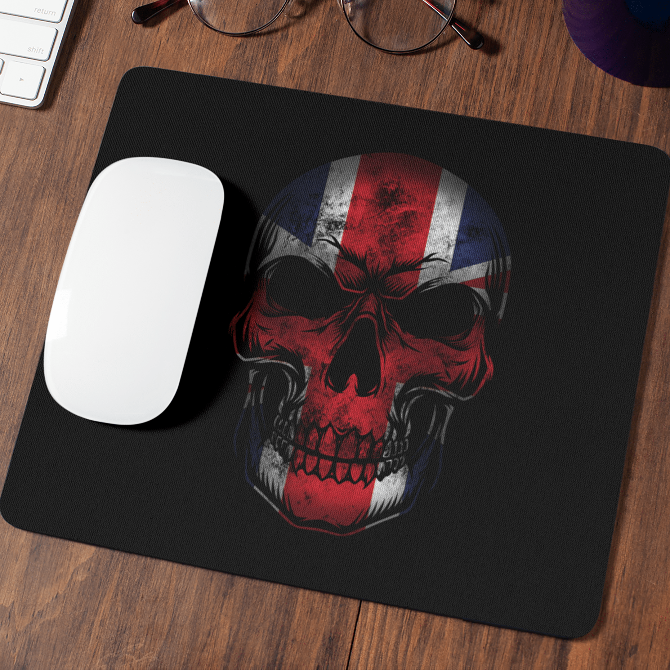 Allleftout Flag Skull Mouse Mat