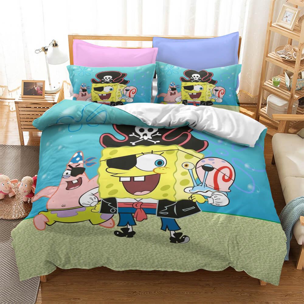 Spongebob Squarepants Bedding Set Duvet Covers Comforter Bed Sheets