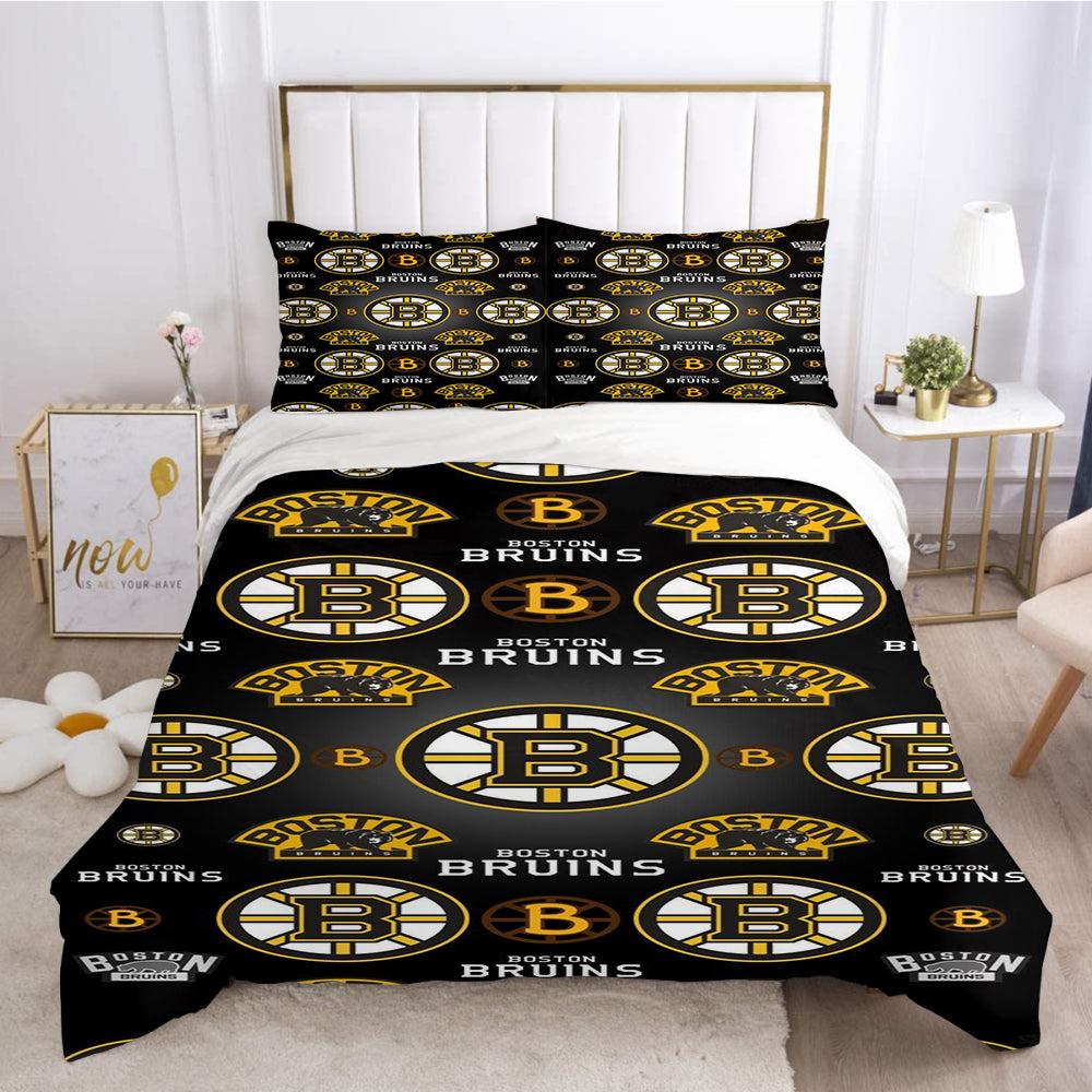 Boston Bruins Hockey League 3D Printed Duvet Cover Quilt Cover Pillowcase Bedding Set Home Decor