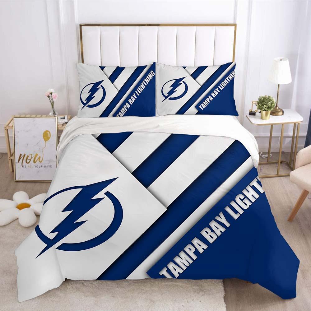 Tampa Bay Lightning Hockey League 3D Printed Duvet Cover Quilt Cover Pillowcase Bedding Set Home Decor