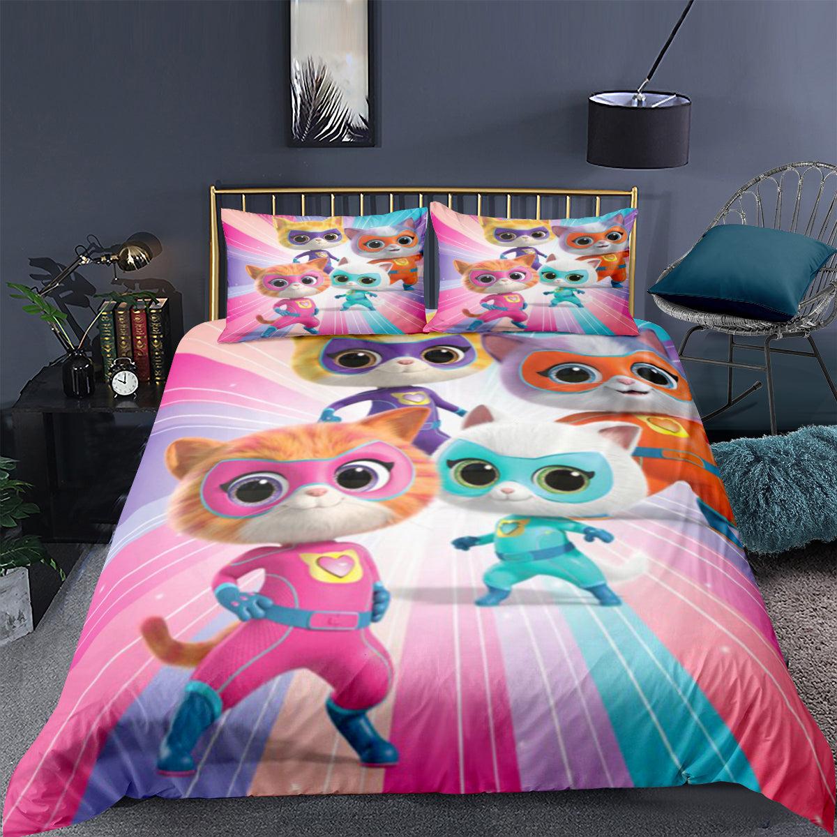 Super Kitties #3 3D Printed Duvet Cover Quilt Cover Pillowcase Bedding Set Home Decor