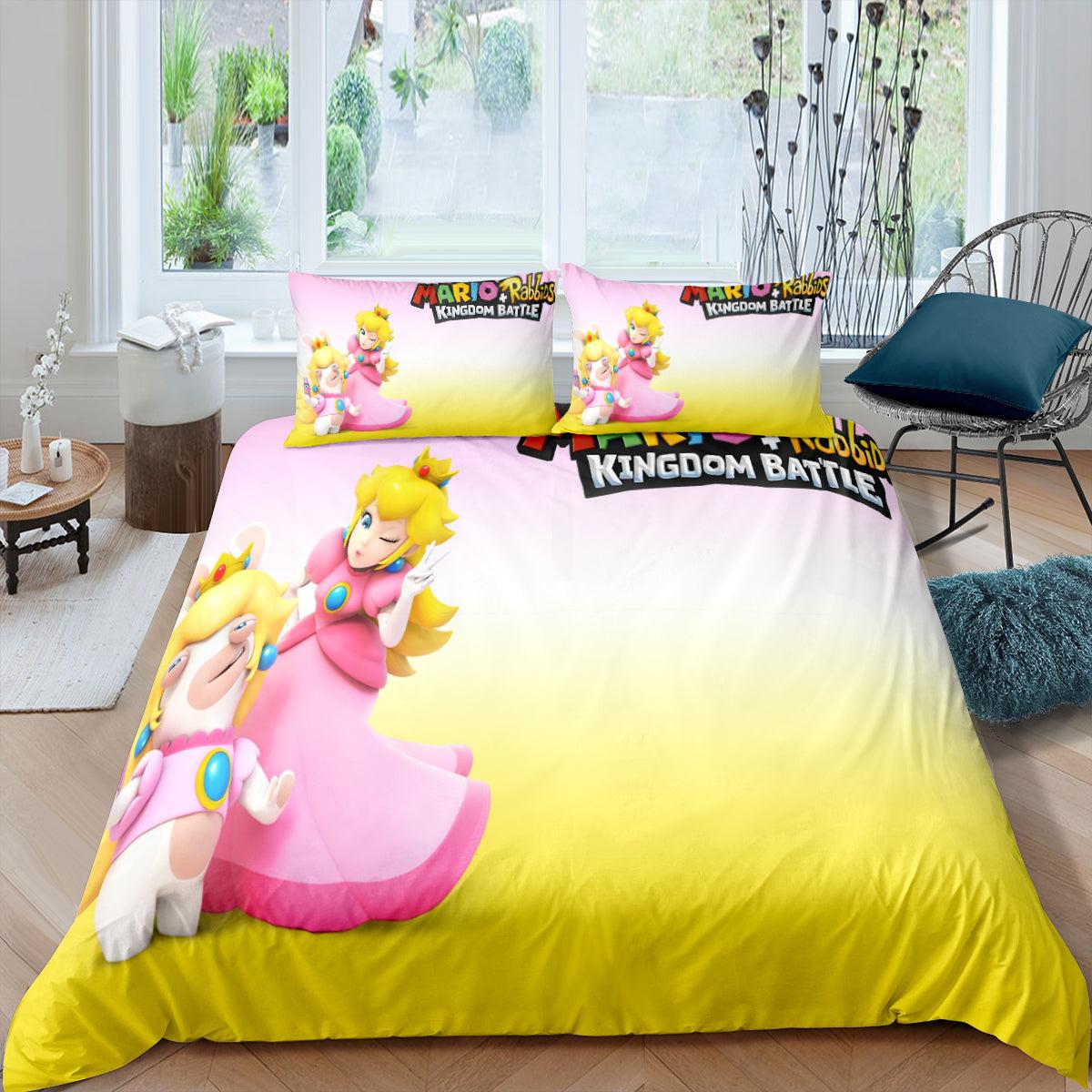 Mario Princess Peach #2 3D Printed Duvet Cover Quilt Cover Pillowcase Bedding Set Home Decor