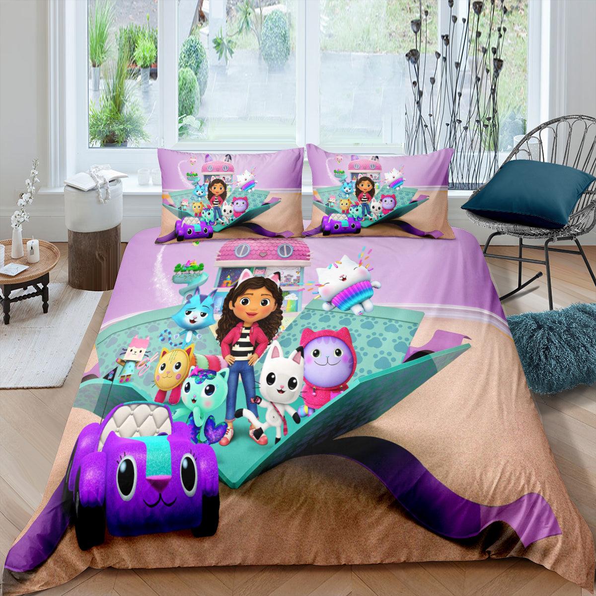 Gabbys Dollhouse #2 3D Printed Duvet Cover Quilt Cover Pillowcase Bedding Set Home Decor