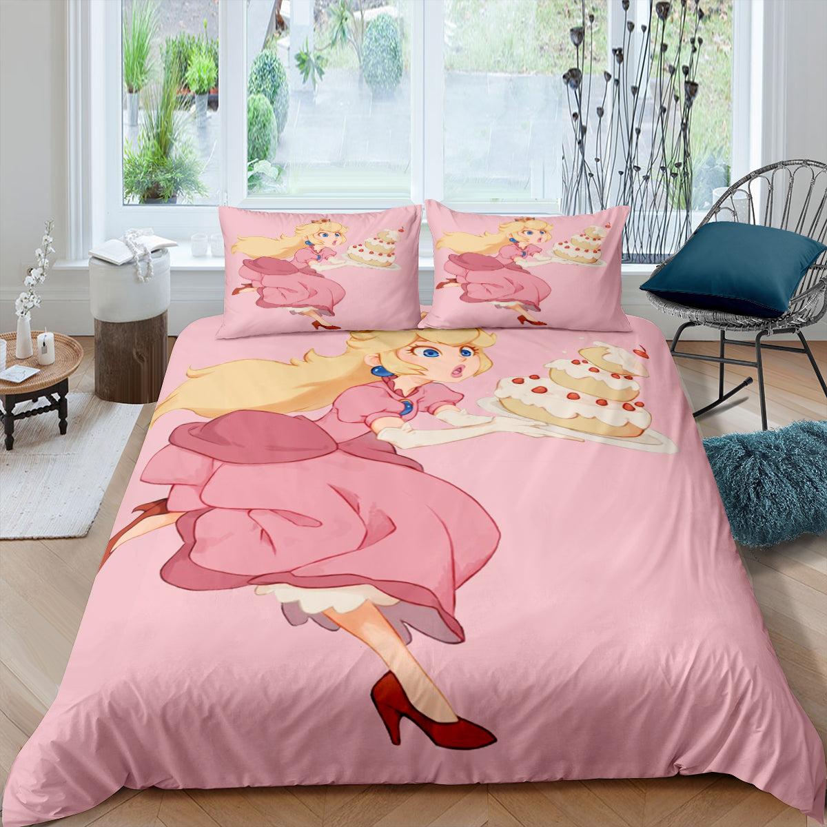 Mario Princess Peach #3 3D Printed Duvet Cover Quilt Cover Pillowcase Bedding Set Home Decor