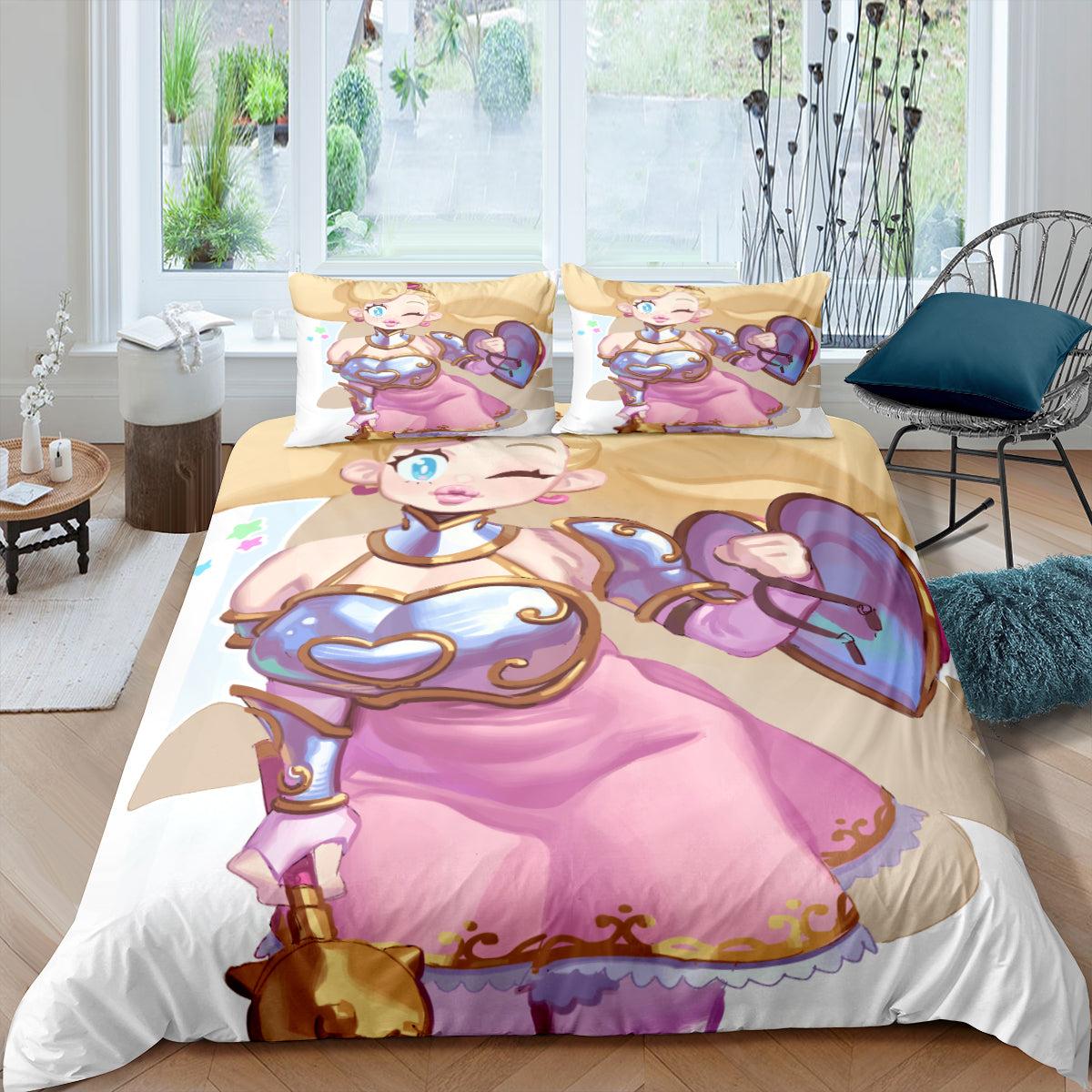 Mario Princess Peach #7 3D Printed Duvet Cover Quilt Cover Pillowcase Bedding Set Home Decor