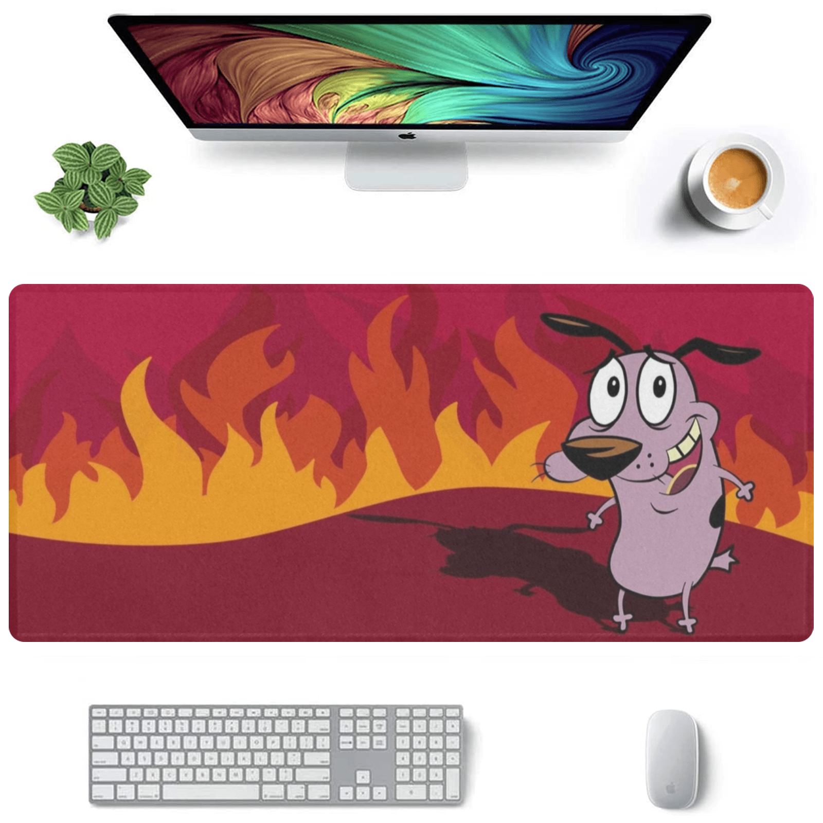 Allleftout Courage Cowardly Dog Gaming Mousepad