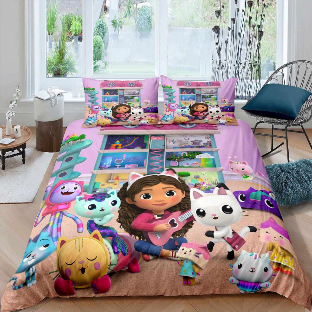 Gabbys Dollhouse #4 3D Printed Duvet Cover Quilt Cover Pillowcase Bedding Set Home Decor