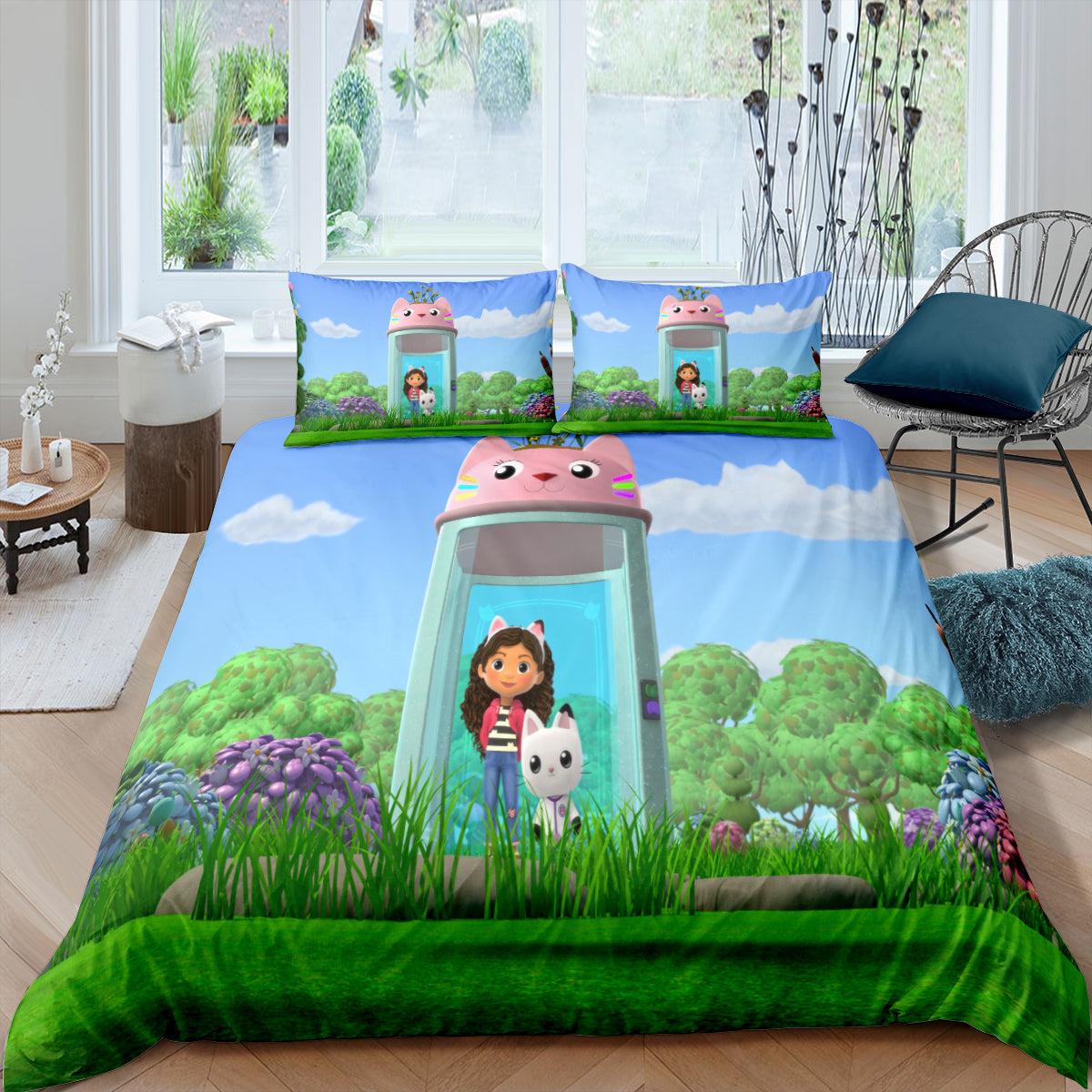 Gabbys Dollhouse #5 3D Printed Duvet Cover Quilt Cover Pillowcase Bedding Set Home Decor