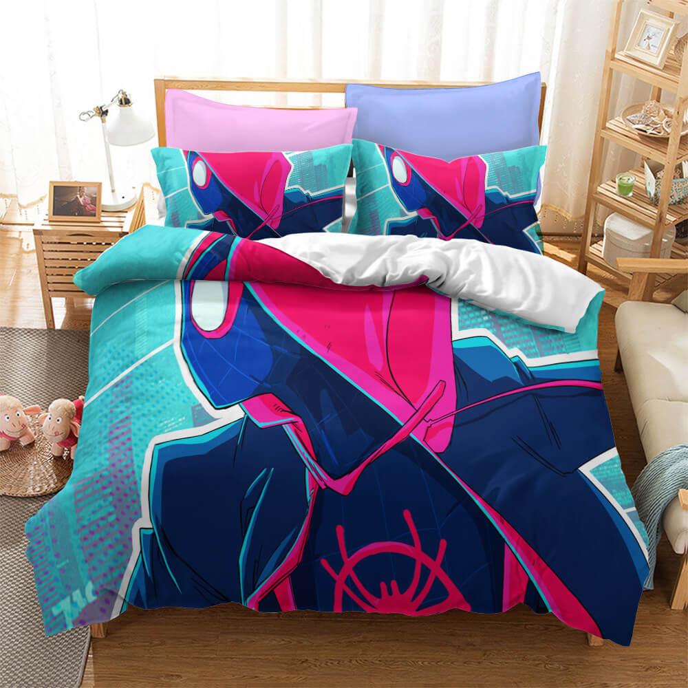 Spiderman Miles Morales Cosplay Bedding Set Duvet Cover Bed Sheets Sets