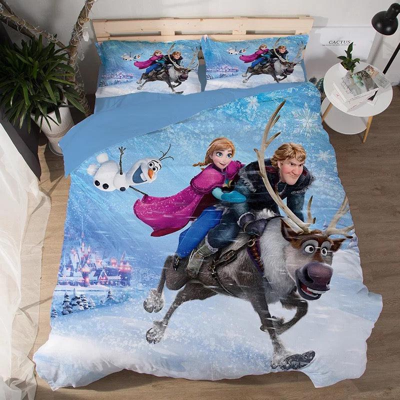 Frozen Anna Elsa Princess #6 Duvet Cover Quilt Cover Pillowcase Bedding Set