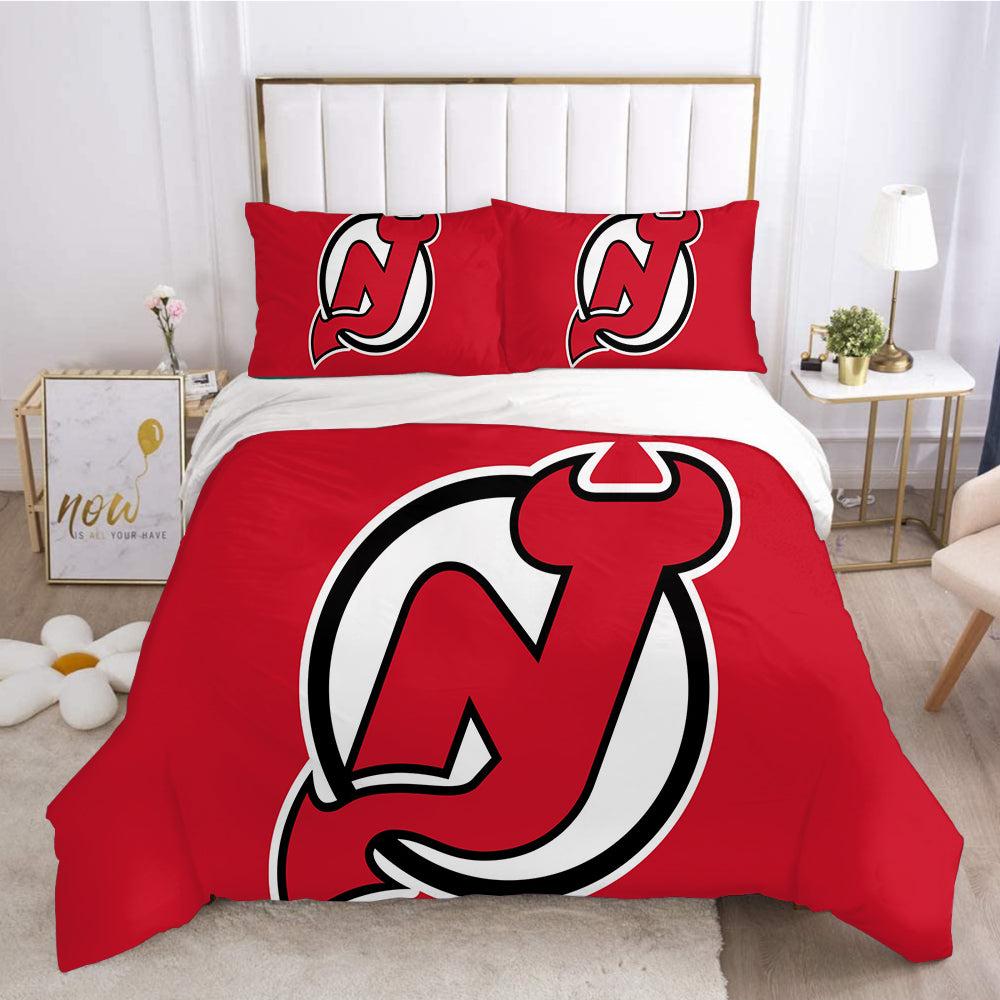 New Jersey Hockey League Devils #1 3D Printed Duvet Cover Quilt Cover Pillowcase Bedding Set Home Decor