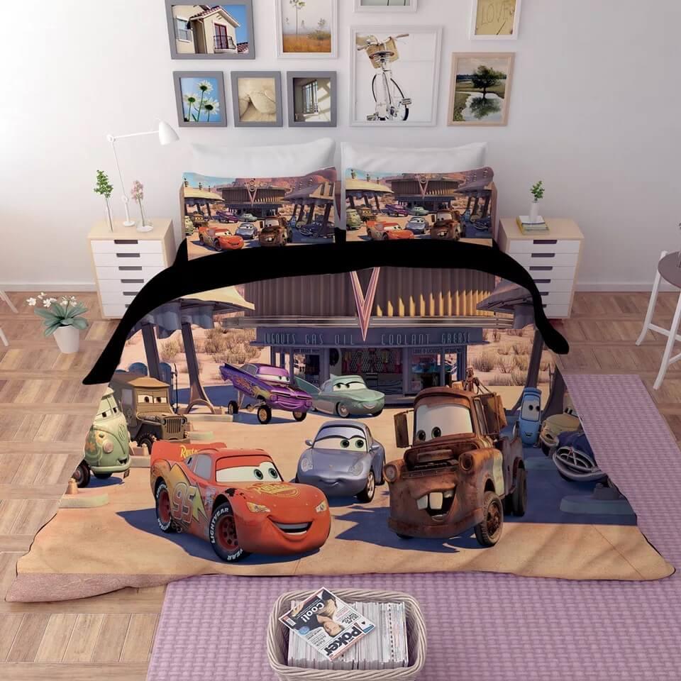 Movie Cars Lightning McQueen #3 Duvet Cover Quilt Cover Pillowcase Bedding Set