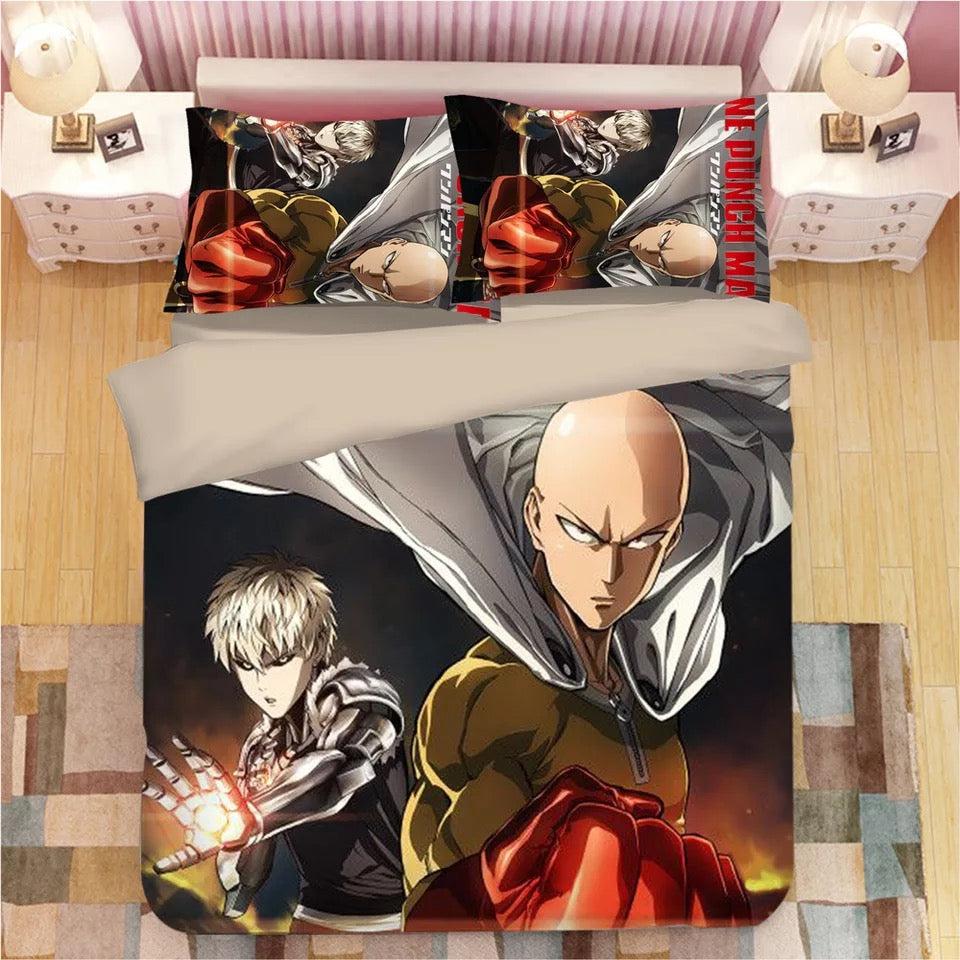 One Punch Man #3 Duvet Cover Quilt Cover Pillowcase Bedding Set Home Decor