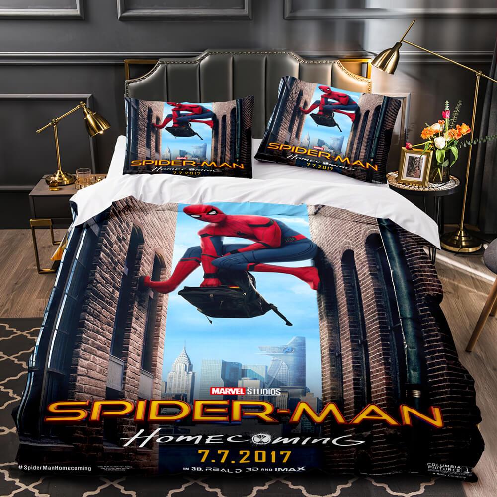Spiderman Spider-Man Bedding Set Quilt Duvet Covers Bed Sheets Home Decor