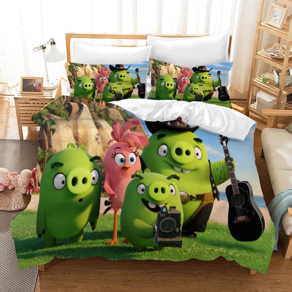 Angry Birds #3 Duvet Cover Quilt Cover Pillowcase Bedding Set Home Decor