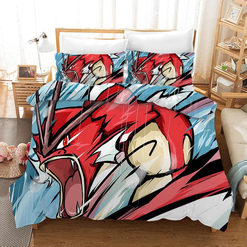 Pokemon Pikachu Gyarados #16 Duvet Cover Quilt Cover Pillowcase Bedding Set Home Bedroom Decor