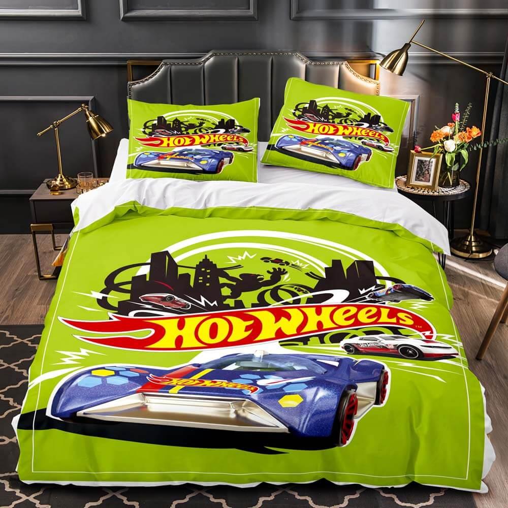Hot Wheels Cosplay Bedding Set Duvet Cover Quilt Bed Sheets Sets Gifts