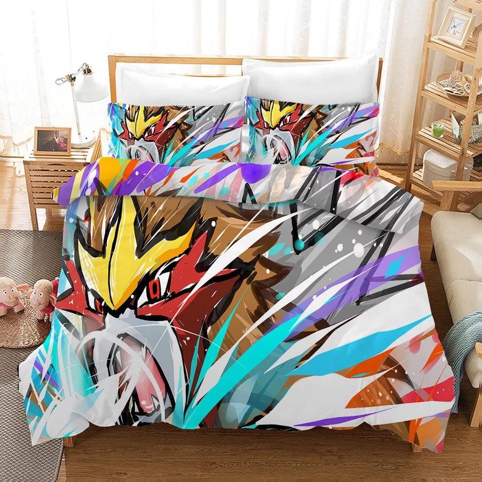 Pokemon Pikachu #24 Duvet Cover Quilt Cover Pillowcase Bedding Set Home Bedroom Decor
