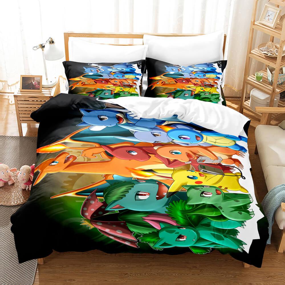 Pokemon Pikachu Cosplay Comforter Bedding Sets Duvet Covers Bed Sheets