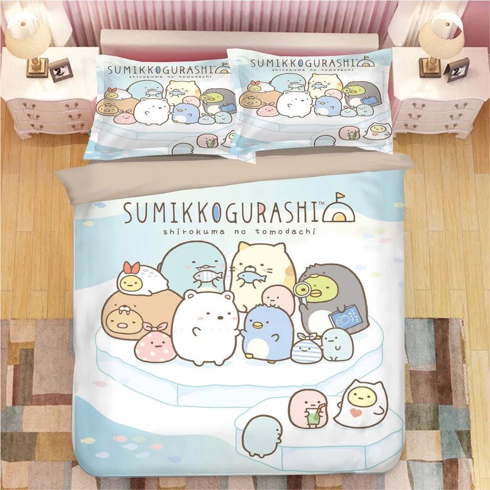Sumikkogurashi #2 Duvet Cover Quilt Cover Pillowcase Bedding Set Home Bedroom Decor