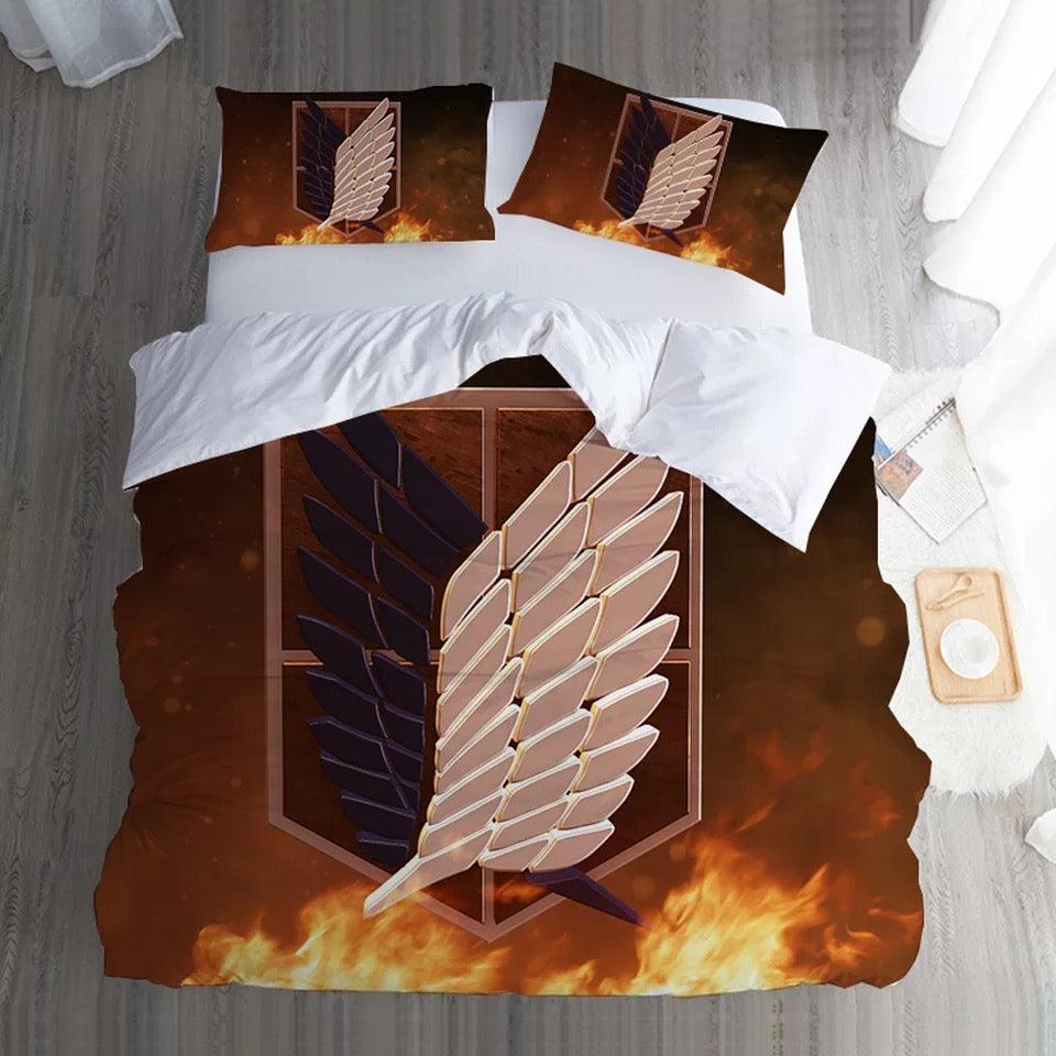 Attack on Titan #5 Duvet Cover Quilt Cover Pillowcase Bedding Set Home Bedroom Decor