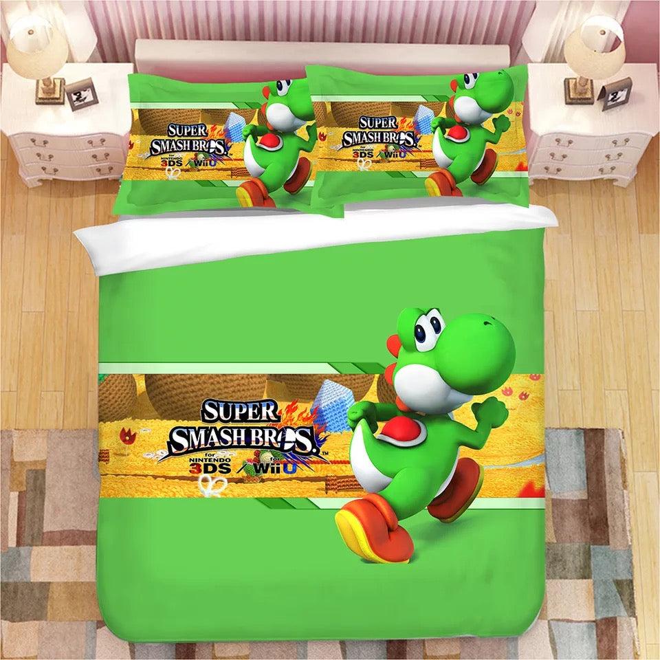 Super Smash Bros Ultimate Mario #18 Duvet Cover Quilt Cover Pillowcase Bedding Set Home Bedroom Decor