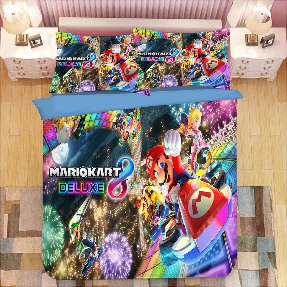 Super Smash Bros Ultimate Mario #14 Duvet Cover Quilt Cover Pillowcase Bedding Set Home Bedroom Decor