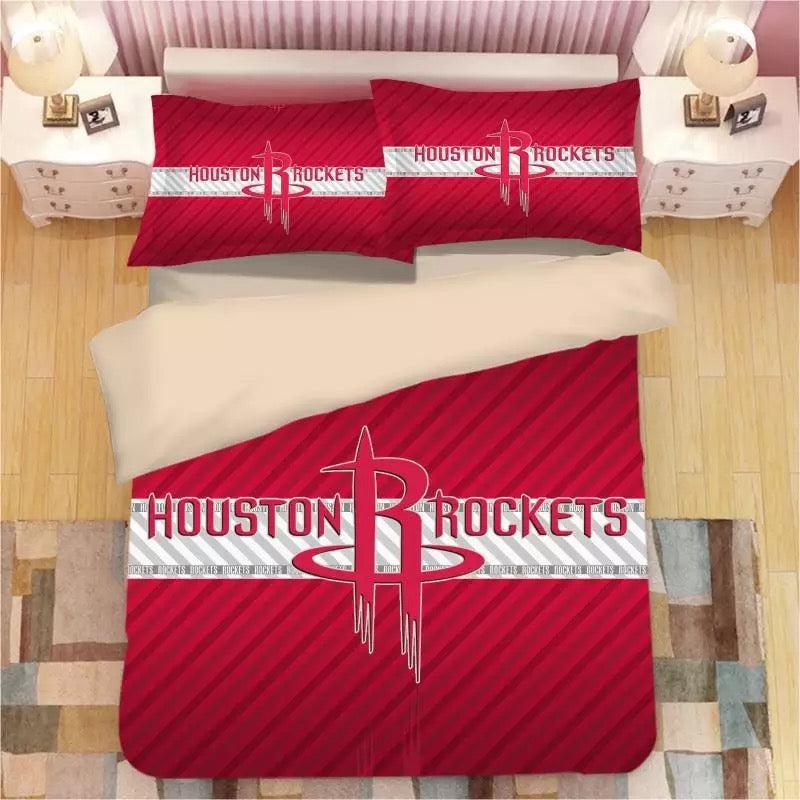 Basketball Houston Rockets Basketball #24 Duvet Cover Quilt Cover Pillowcase Bedding Set Home Bedroom Decor