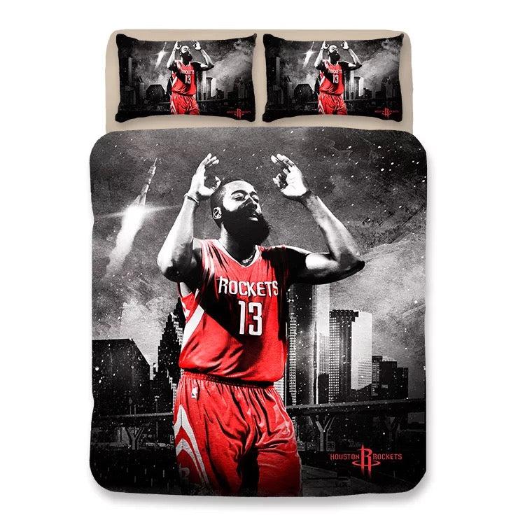 Basketball Houston Rockets James Harden 13 Basketball #2 Duvet Cover Quilt Cover Pillowcase Bedding Set Home Bedroom Decor