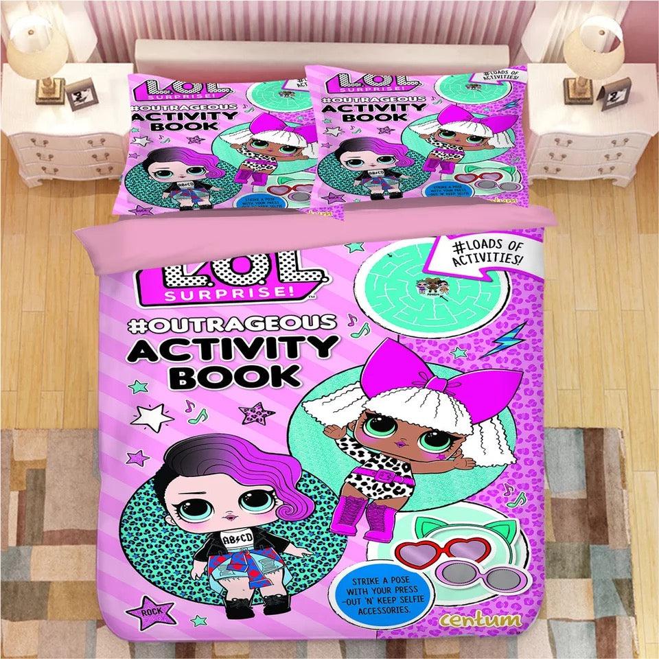 LOL Surprise! #35 Duvet Cover Quilt Cover Pillowcase Bedding Set Home Bedroom Decor