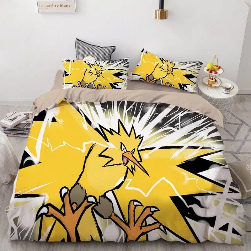 Pokemon Pikachu #38 Duvet Cover Quilt Cover Pillowcase Bedding Set Home Bedroom Decor