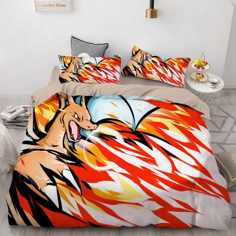 Pokemon Pikachu #41 Duvet Cover Quilt Cover Pillowcase Bedding Set Home Bedroom Decor