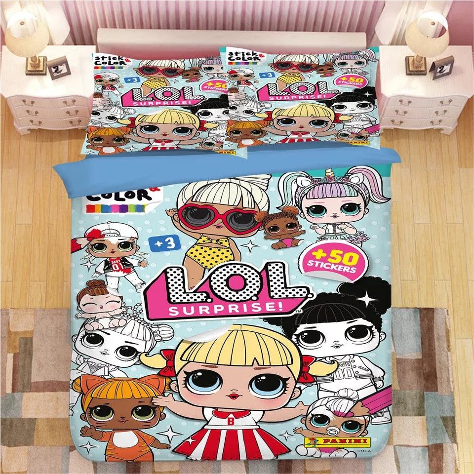 LOL Surprise! #30 Duvet Cover Quilt Cover Pillowcase Bedding Set Home Bedroom Decor