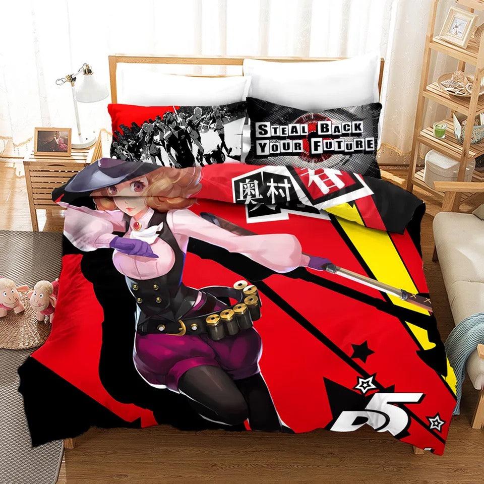 Persona 5 Haru Okumura #5 Duvet Cover Quilt Cover Pillowcase Bedding Set Home Bedroom Decor