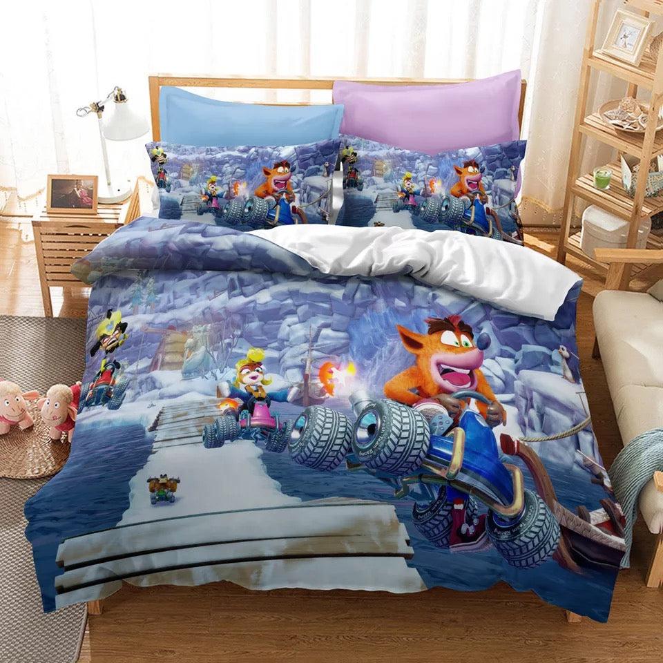 Crash Bandicoot 3 Warped #10 Duvet Cover Quilt Cover Pillowcase Bedding Set Home Bedroom Decor