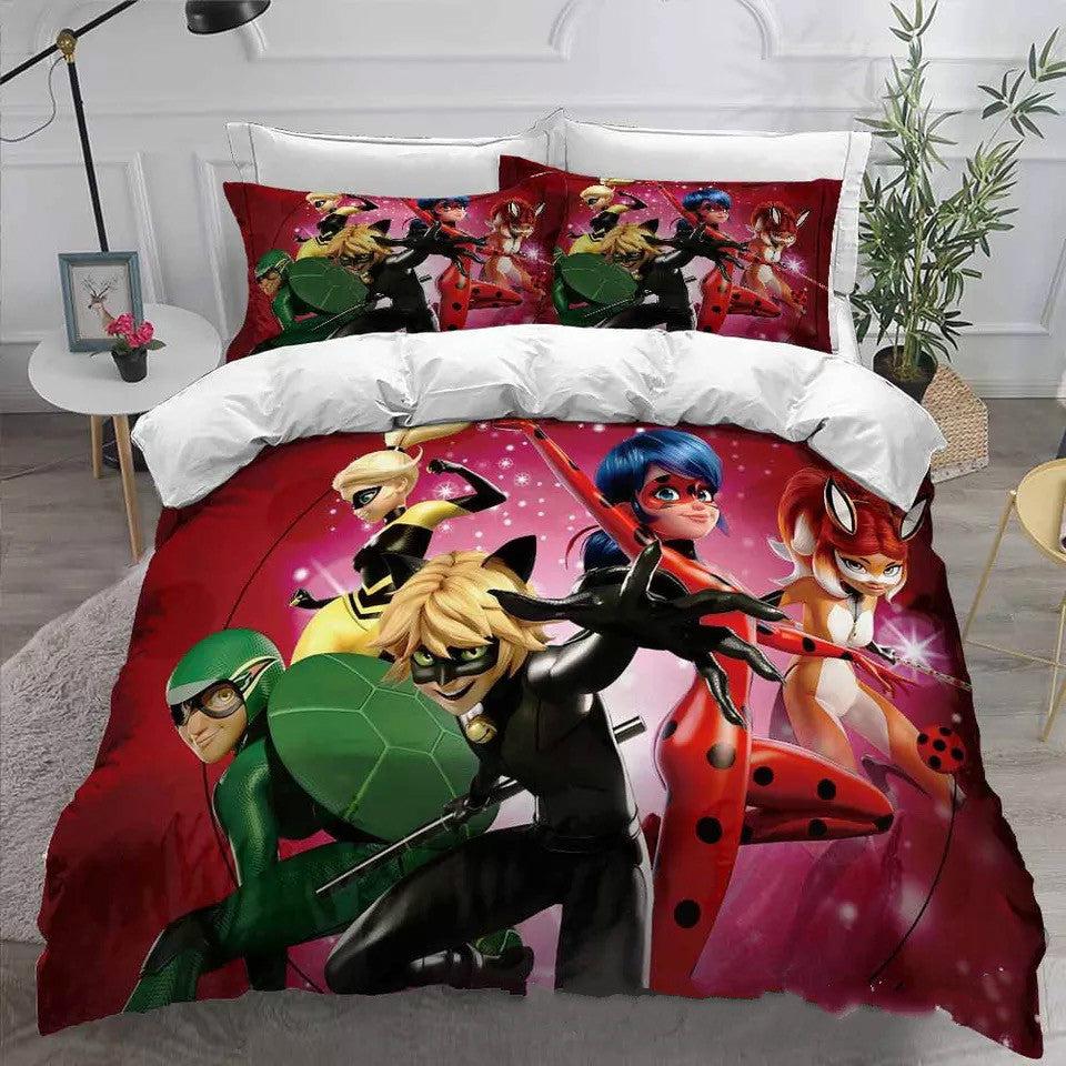 Ladybugs Cat Noir#7 Duvet Cover Quilt Cover Pillowcase Bedding Set Home Bedroom Decor