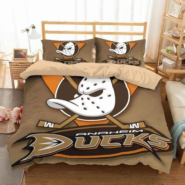 Anaheim Ducks Hockey #2 Duvet Cover Quilt Cover Pillowcase Bedding Set Home Bedroom Decor