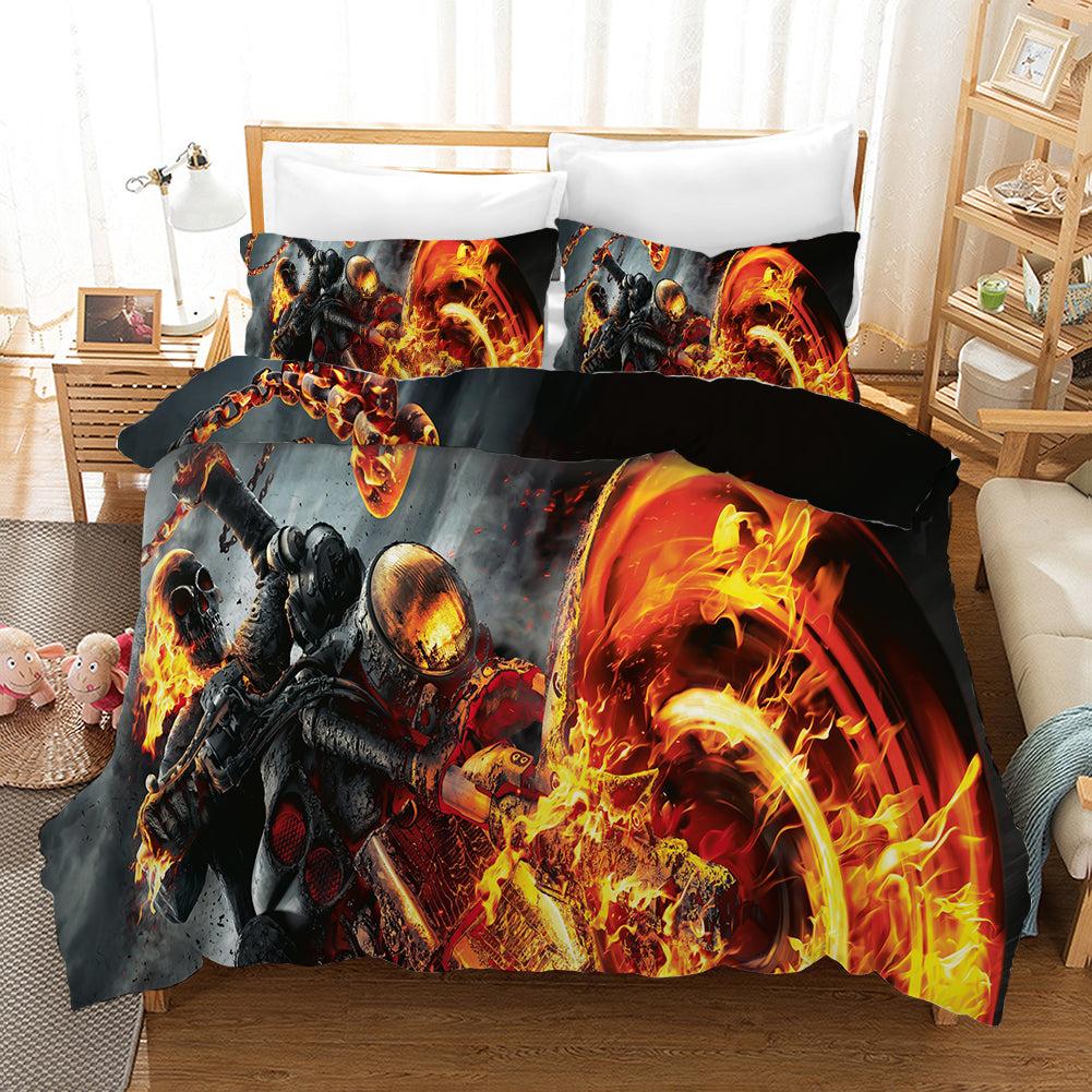 Ghost Rider #4 Duvet Cover Quilt Cover Pillowcase Bedding Set Home Bedroom Decor