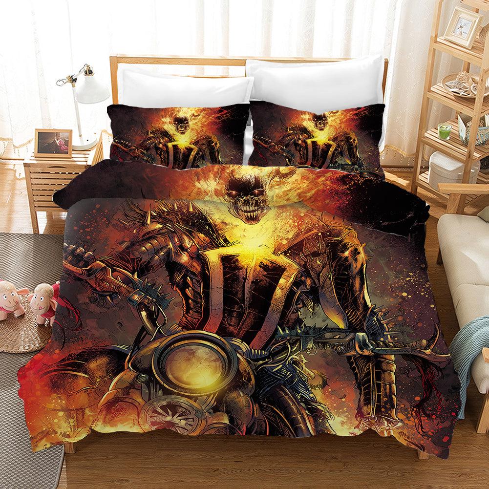 Ghost Rider #7 Duvet Cover Quilt Cover Pillowcase Bedding Set Home Bedroom Decor